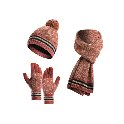 Žiemos rinkinys (pirštinės, šalikas, kepurė), rožinė M1211031-1