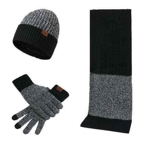 Žiemos rinkinys (pirštinės, šalikas, kepurė), juoda M12112101-1
