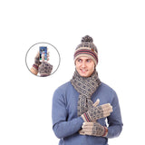 Žiemos rinkinys (pirštinės, šalikas, kepurė), smėlio spalvos M1211031-2