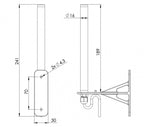 ANTENA LTE/GSM/3G/4G, SU TVIRTINIMO ELEMENTU