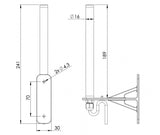 ANTENA LTE/GSM/3G/4G, SU TVIRTINIMO ELEMENTU